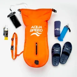 Boja asekuracyjna Open Water Swim Buoy 37x72 cm Aqua Speed kol.75 - pomarańczowy