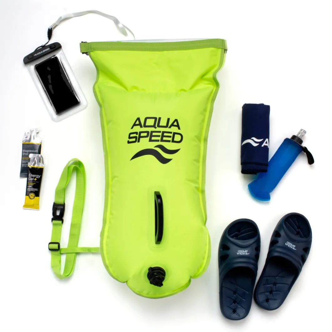 Boja asekuracyjna Open Water Swim Buoy 37x72 cm Aqua Speed kol.11 - zielony
