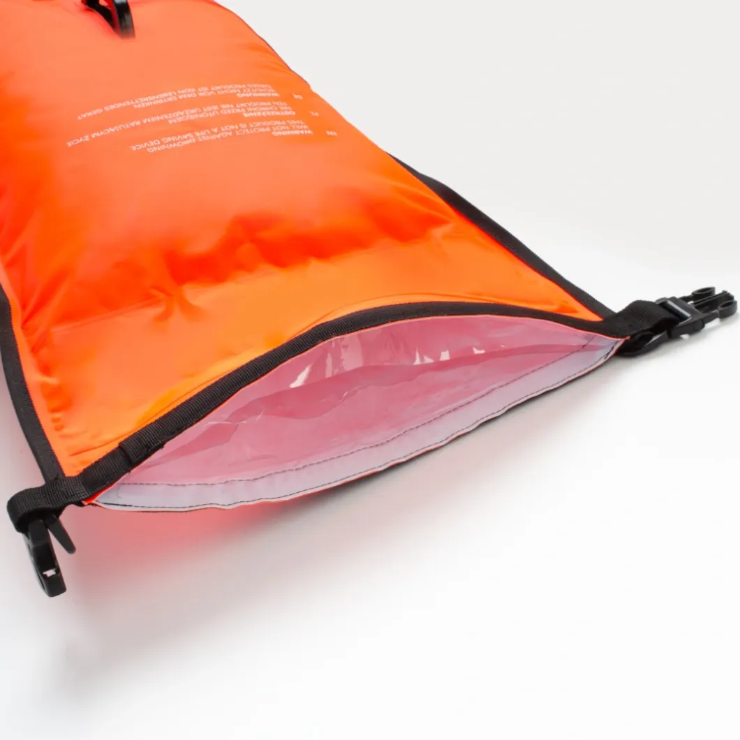 Boja asekuracyjna Open Water Swim Buoy z kieszonką 37x72 cm Aqua Speed kol.75 - pomarańczowa