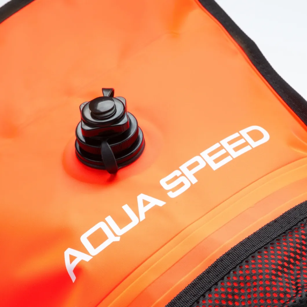 Boja asekuracyjna Open Water Swim Buoy z kieszonką 37x72 cm Aqua Speed kol.75 - pomarańczowa