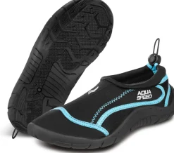 Buty do wody ze ściągaczem Aqua Shoe 28C - czarno-niebieskie