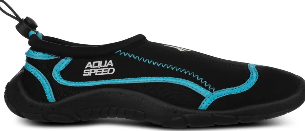Buty do wody ze ściągaczem Aqua Shoe 28C - czarno-niebieskie