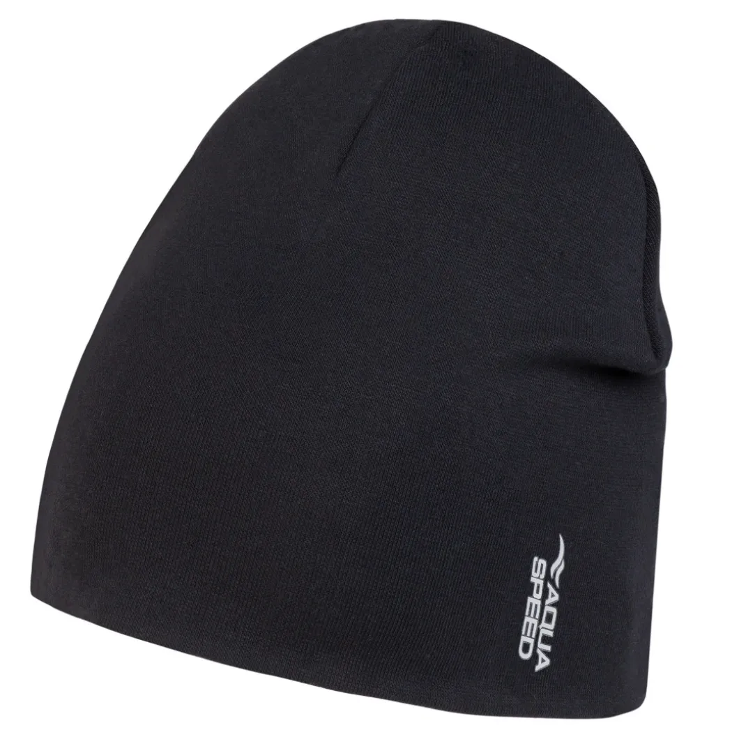 Czapka zimowa bawełniana Aqua Speed 07 - czarna