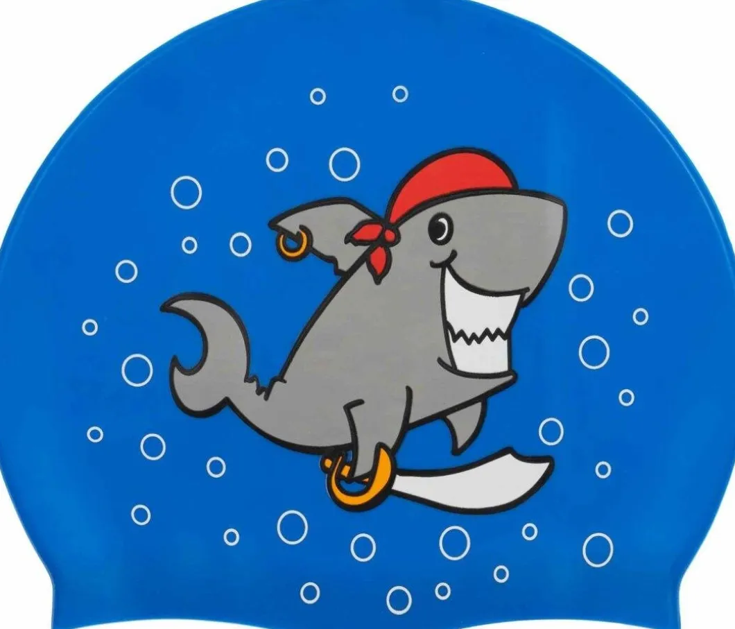 Czepek pływacki dla dzieci Aqua Speed Kiddie Shark - niebieski
