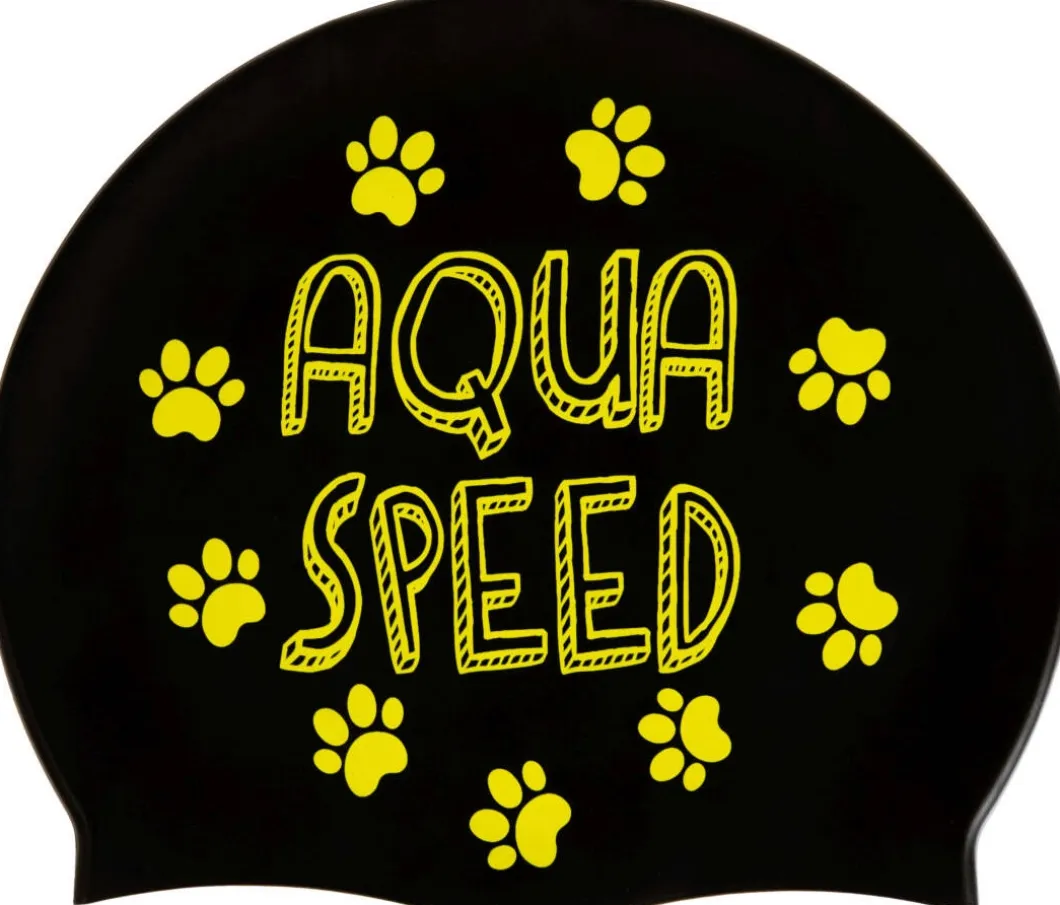 Czepek pływacki dla dzieci Aqua Speed Kiddie Cat 07 - czarny