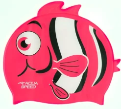 Czepek pływacki dla dzieci z trójwymiarowym elementem Aqua Speed Zoo Nemo 03 - różowy
