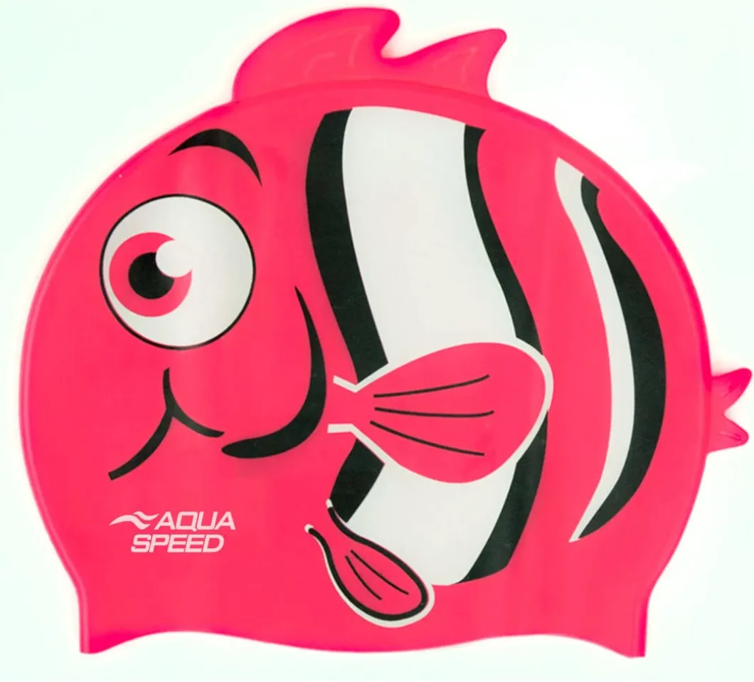 Czepek pływacki dla dzieci z trójwymiarowym elementem Aqua Speed Zoo Nemo 03 - różowy