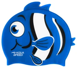 Czepek pływacki dla dzieci z trójwymiarowym elementem Aqua Speed Zoo Nemo 10 - niebieski