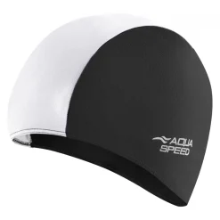Czepek pływacki POLYESTER CAP 57 - czarno -biały