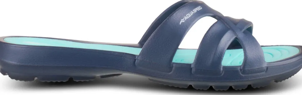 Damskie klapki basenowe Aqua Speed Panama 10 - granatowe
