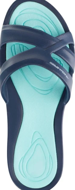 Damskie klapki basenowe Aqua Speed Panama 10 - granatowe