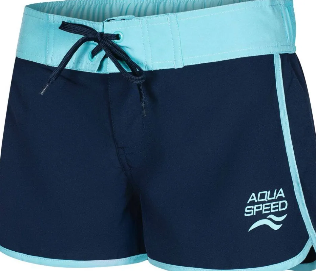 Damskie szorty kąpielowe Aqua Speed Viki 42 - granatowo - niebieskie