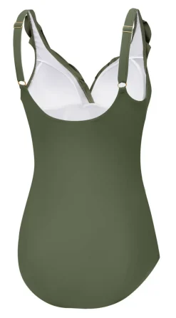 Damski kostium kąpielowy z falbanką Aqua Speed Lydia 07 - khaki