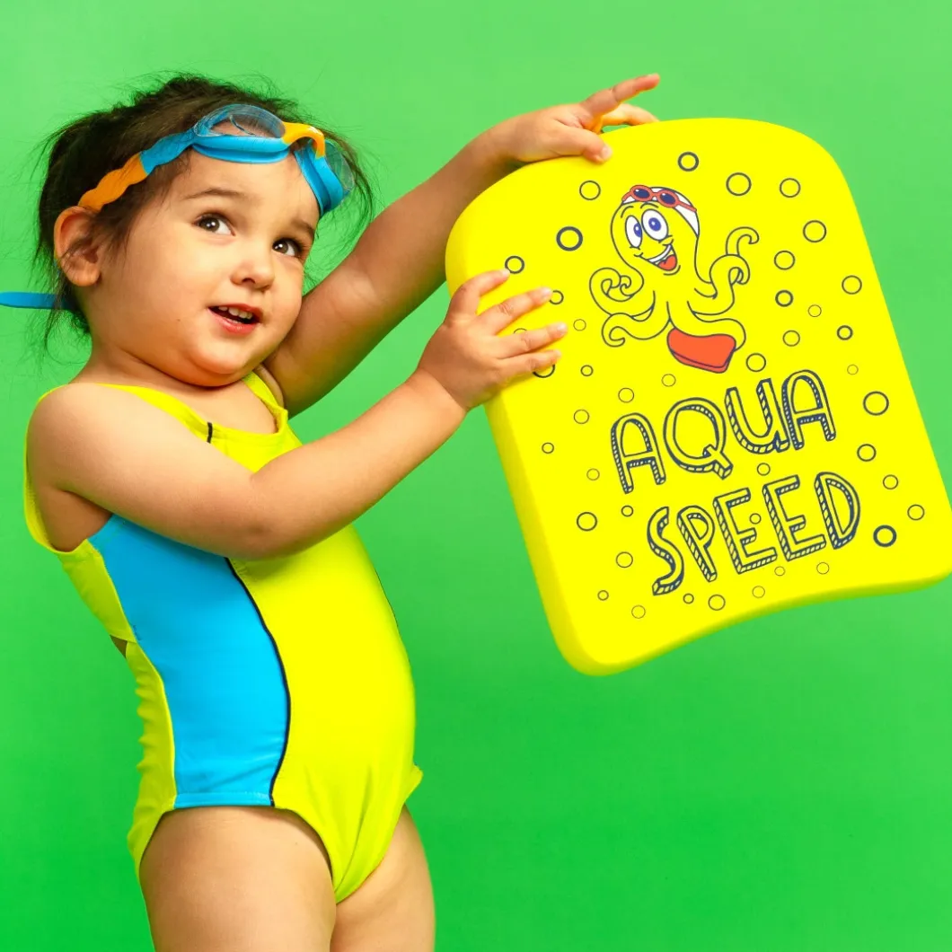 Deska do nauki pływania dla dzieci Aqua Speed Kiddie Octopus 31 cm - żółta