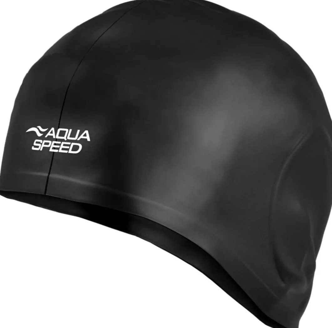 Duży czepek pływacki na uszy i długie włosy Aqua Speed Ear Cap Volume 07 - czarny