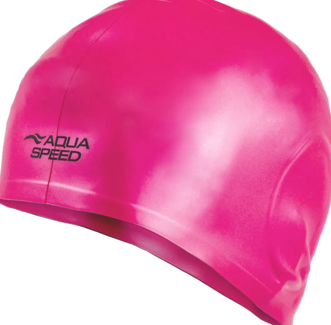 Duży czepek pływacki na uszy i długie włosy Aqua Speed Ear Cap Volume 03 - różowy