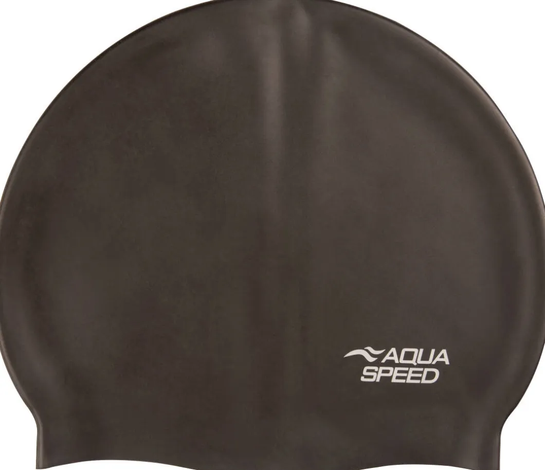 Duży czepek pływacki z silikonu Aqua Speed Mono XL 07 - czarny