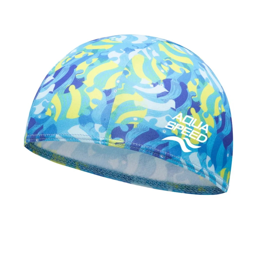 Dziecięcy czepek pływacki z materiału Aqua Speed Baby Cap Print 02 -niebieski