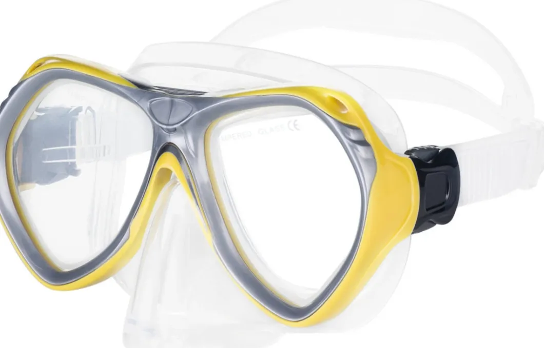 Dziecięcy zestaw do nurkowania Aqua Speed AURA + EVO + WOREK 18 - żółty