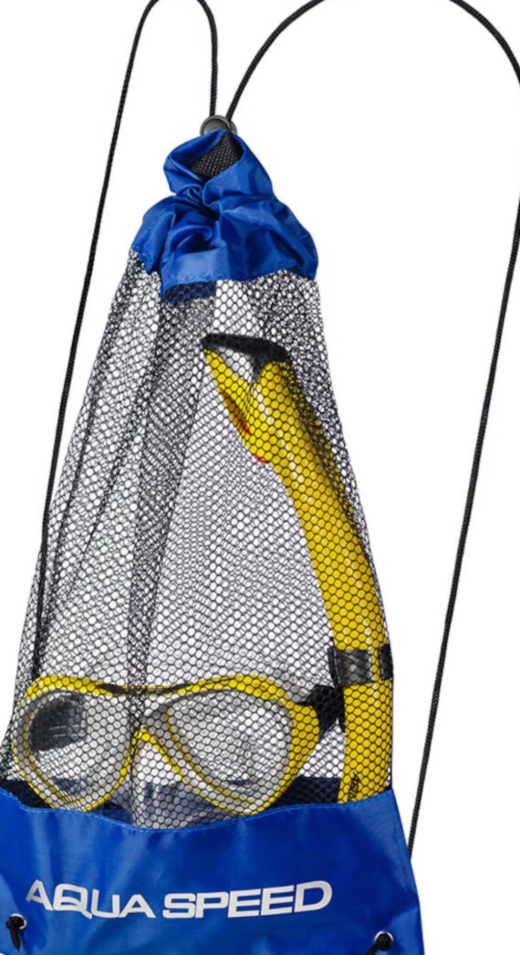 Dziecięcy zestaw do nurkowania Aqua Speed AURA + EVO + WOREK 18 - żółty