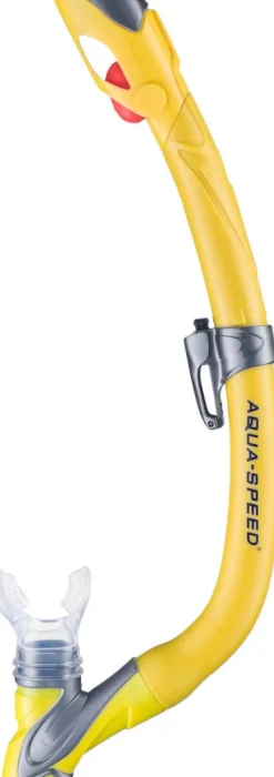 Dziecięcy zestaw do nurkowania Aqua Speed AURA + EVO + WOREK 18 - żółty
