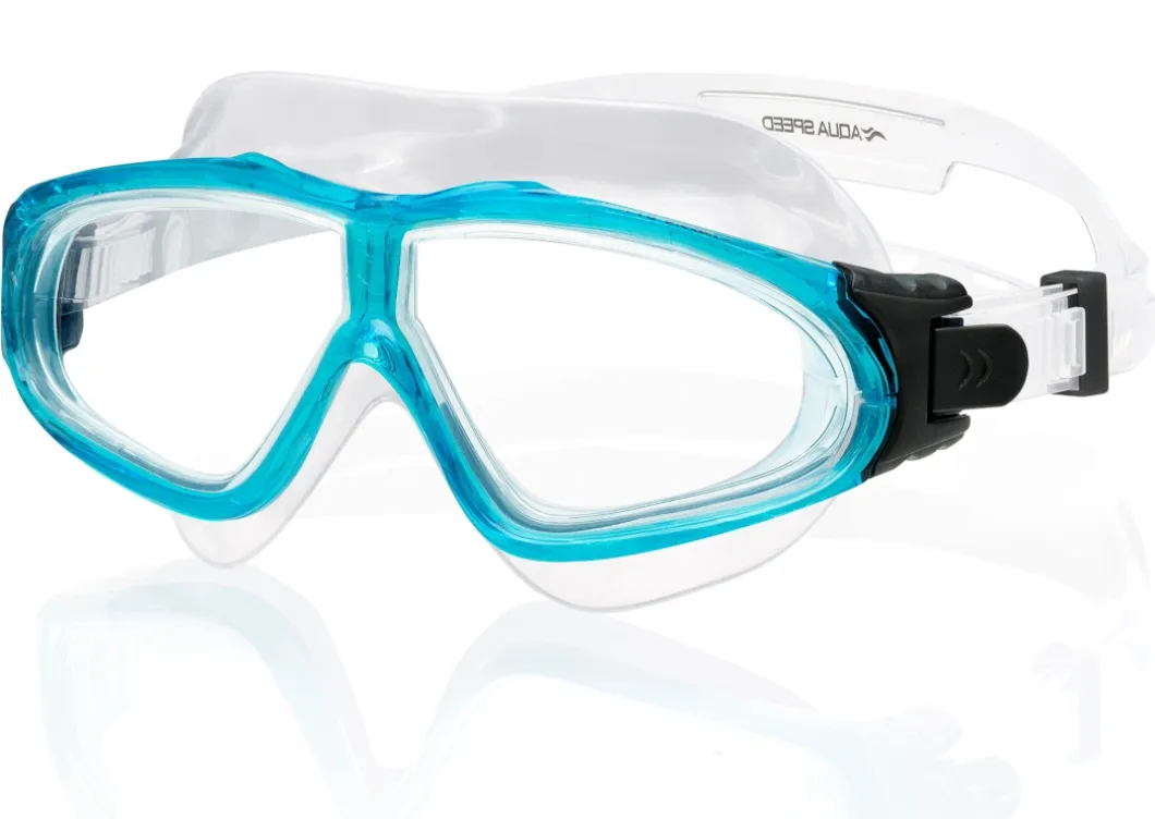 Gogle pływackie Aqua Speed Sirocco 02 - niebieskie - bezbarwne szkła