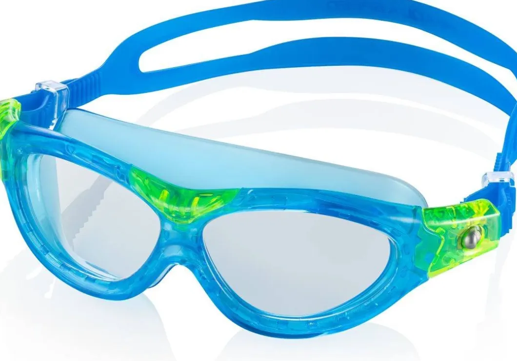 Gogle pływackie dla dzieci Aqua Speed Marin Kid 02 - niebieskie - bezbarwne szkła