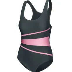 Jednoczęściowy kostium pływacki z miseczką Aqua Speed Stella Lady 33 - szary