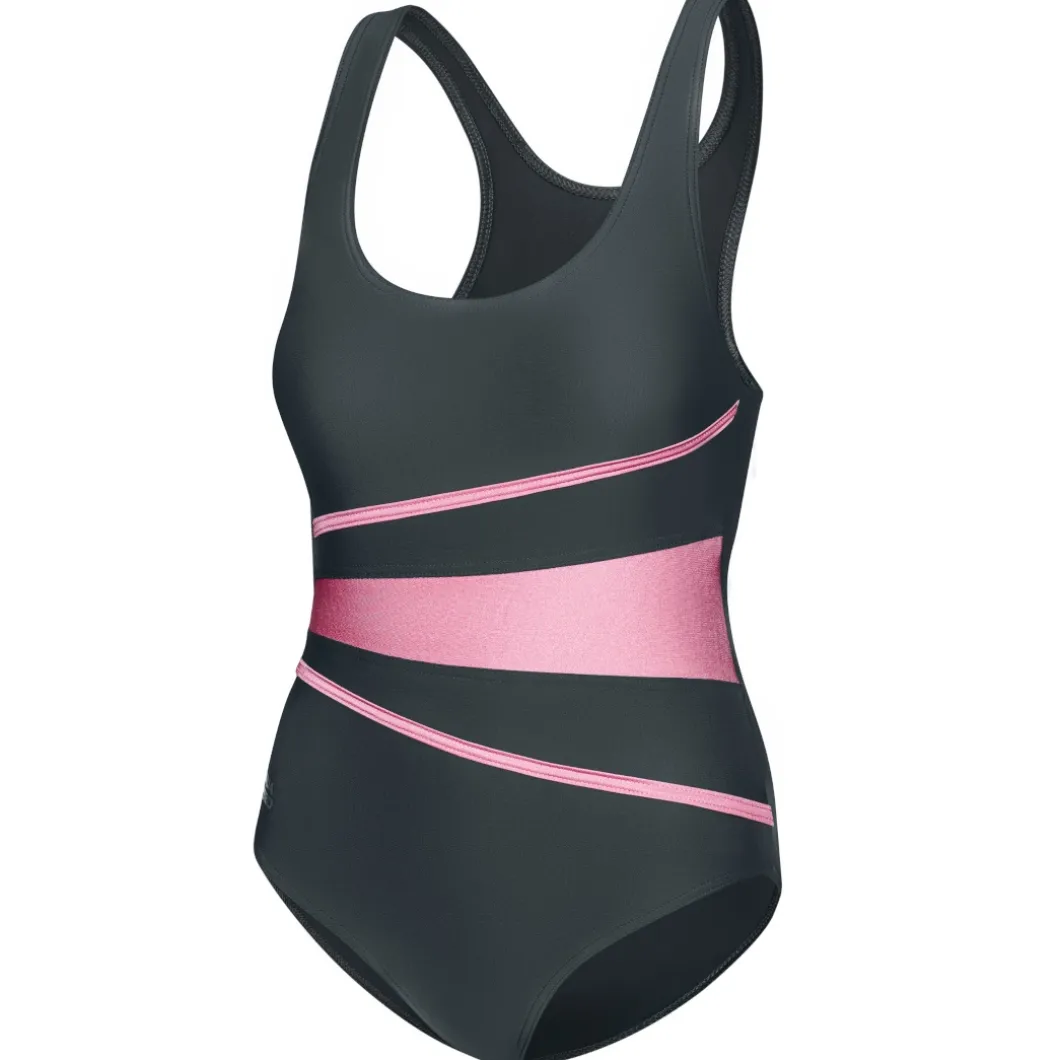 Jednoczęściowy kostium pływacki z miseczką Aqua Speed Stella Lady 33 - szary