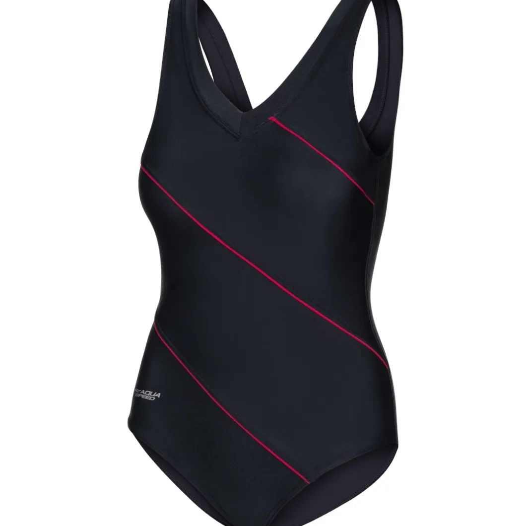 Jednoczęściowy kostium pływacki z miseczkami Aqua Speed Sophie 16 - czarny