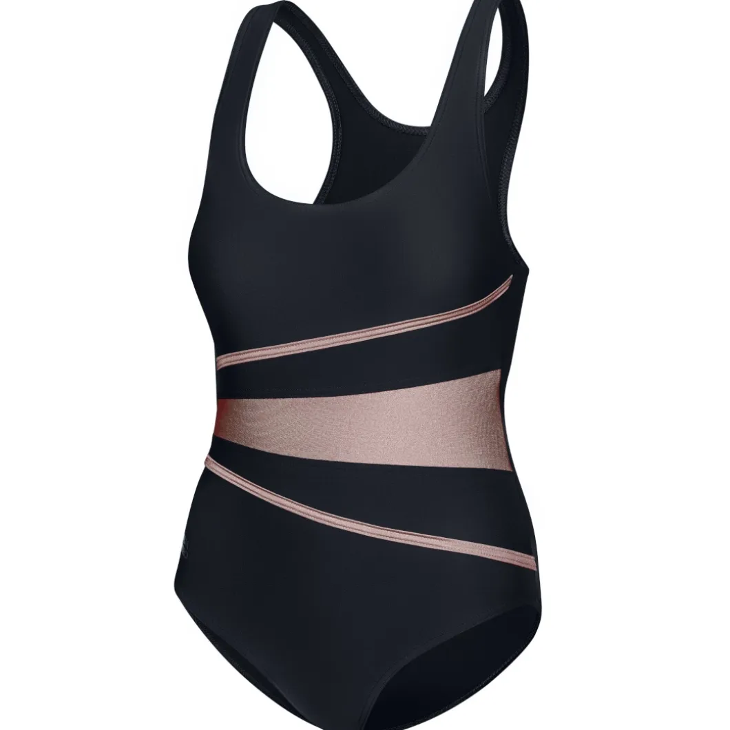 Jednoczęściowy kostium pływacki z miseczką Aqua Speed Stella Lady 07 - czarny