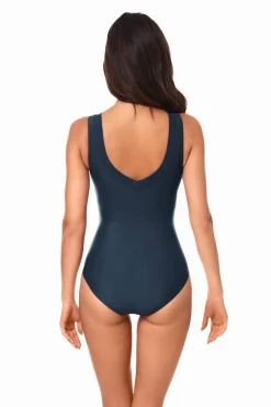 Jednocześciowy kostium pływacki z miseczkami Aqua Speed Sophie 03 - grafitowy