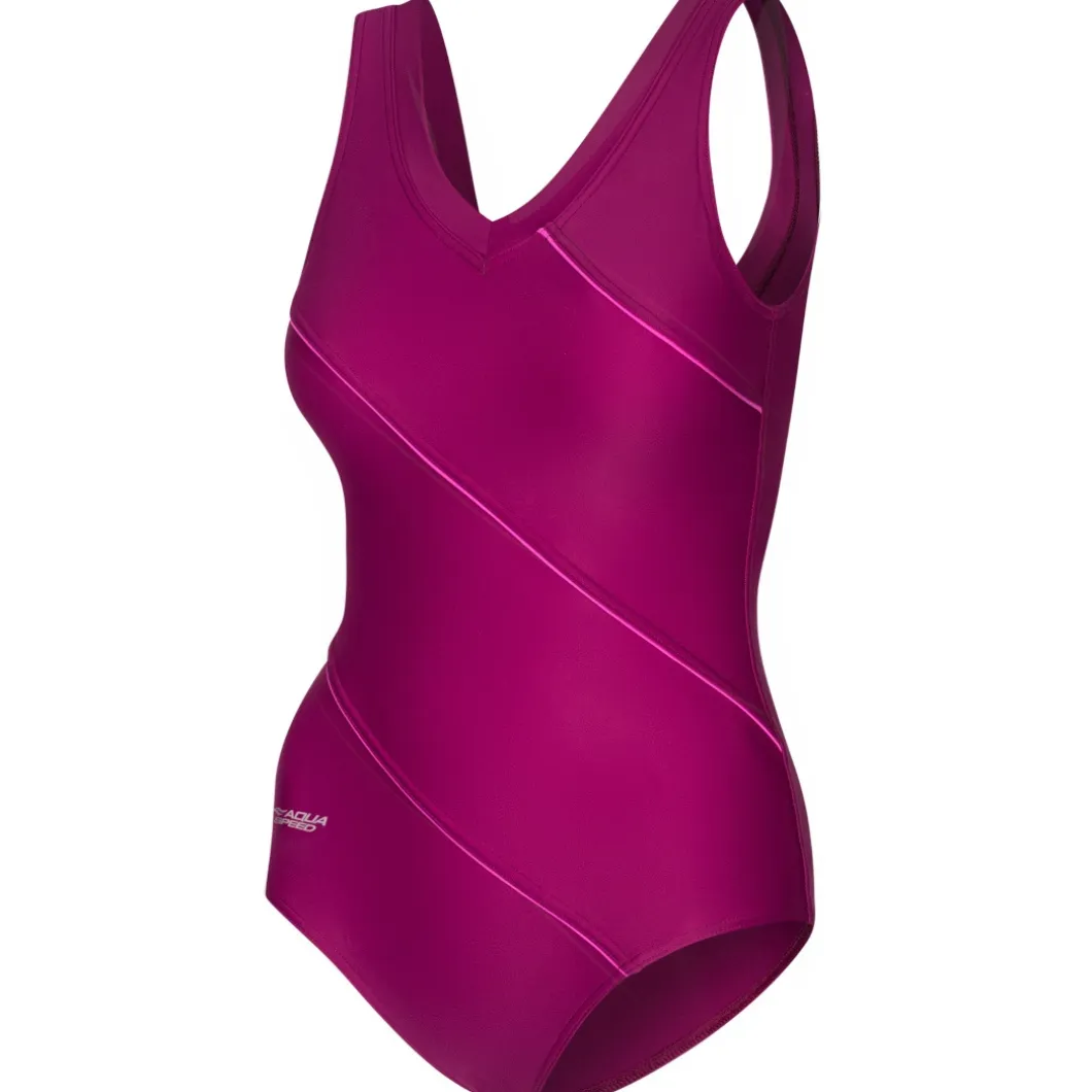 Jednocześciowy kostium pływacki z miseczkami Aqua Speed Sophie 33 - różowy