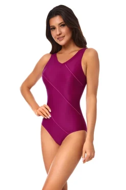Jednocześciowy kostium pływacki z miseczkami Aqua Speed Sophie 33 - różowy