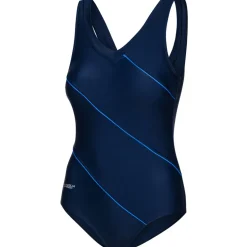 Jednocześciowy kostium pływacki z miseczkami Aqua Speed Sophie 49 - granatowy