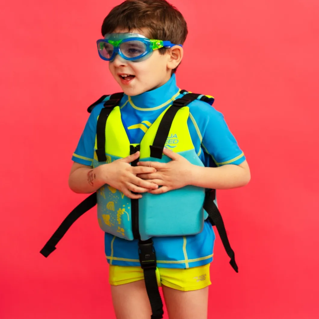 Kamizelka asekuracyjna piankowa do pływania dla dzieci Safe Splash Aqua Speed kol. 02 - niebieska