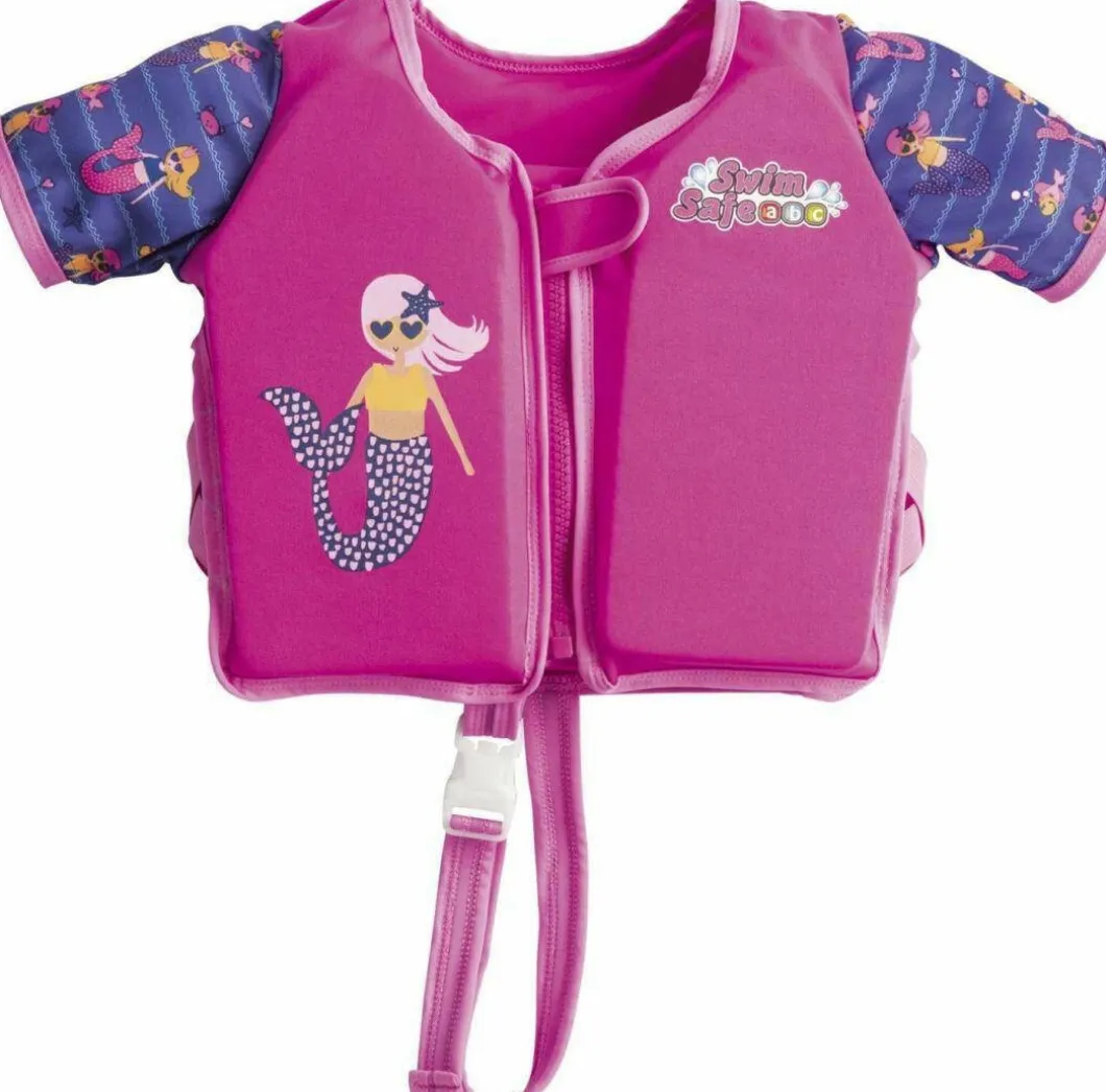 Kamizelka piankowa do pływania dla dzieci Swim Vest W Sleeves 03 - różowa