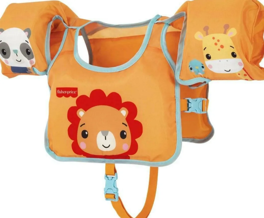 Kamizelka piankowa do pływania dla dzieci Fisher-Price Swim Pal - pomarańczowa