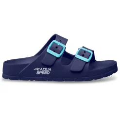 Klapki basenowe dla dzieci Aqua Speed Laredo 10 - granatowe