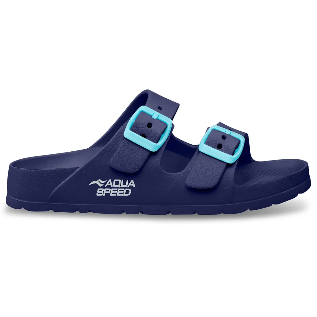 Klapki basenowe dla dzieci Aqua Speed Laredo 10 - granatowe