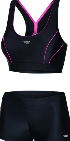 Kostium kąpielowy dwuczęściowy pływacki Aqua Speed Fiona 19 - czarny