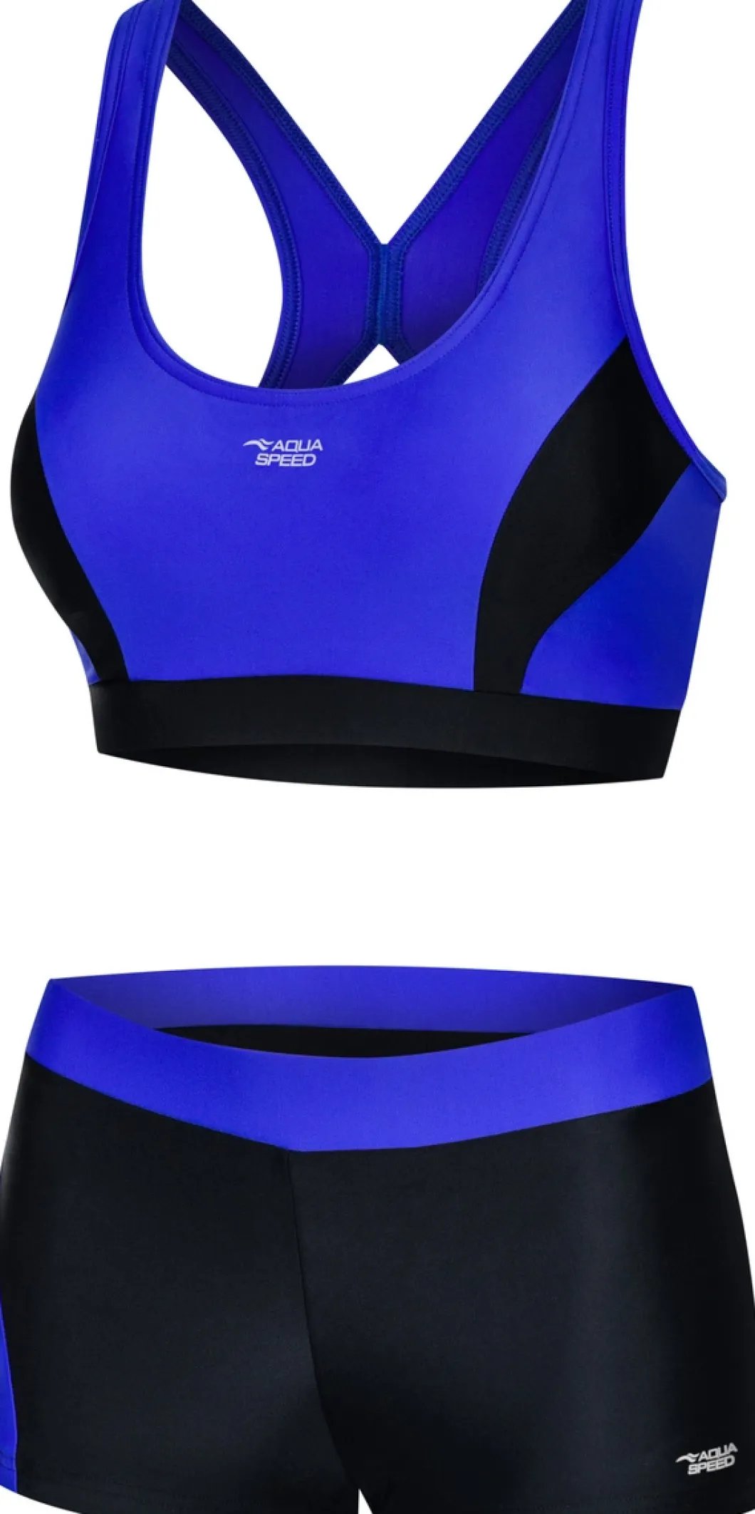 Kostium kąpielowy dwuczęściowy pływacki Aqua Speed Fiona 14 - granatowy