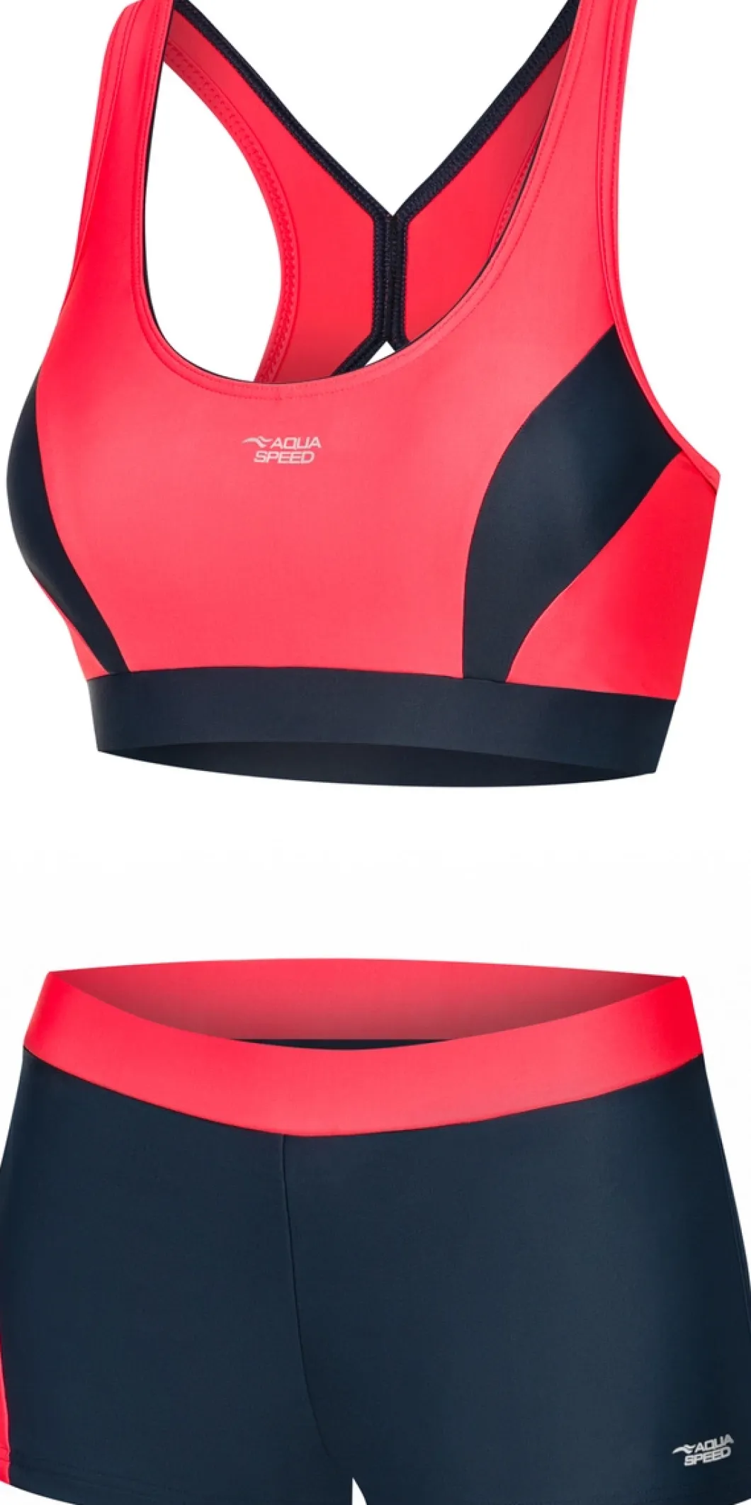 Kostium kąpielowy dwuczęściowy pływacki Aqua Speed Fiona 36 - koralowy