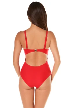 Kostium kąpielowy jednoczęściowy pływacki plażowy Evelyn Aqua Speed 31 - czerwony