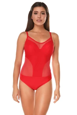 Kostium kąpielowy jednoczęściowy pływacki plażowy Evelyn Aqua Speed 31 - czerwony