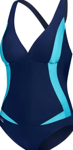 Kostium kąpielowy podkreśląjacy sylwetkę Aqua Speed Greta 04 - granatowy