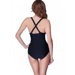 Kostium kąpielowy podkreśląjacy sylwetkę Aqua Speed Greta 01 - czarny
