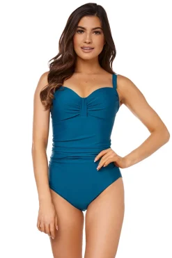 Kostium kąpielowy wyszczuplajacy damski Aqua Speed Olivia 08 - zielony