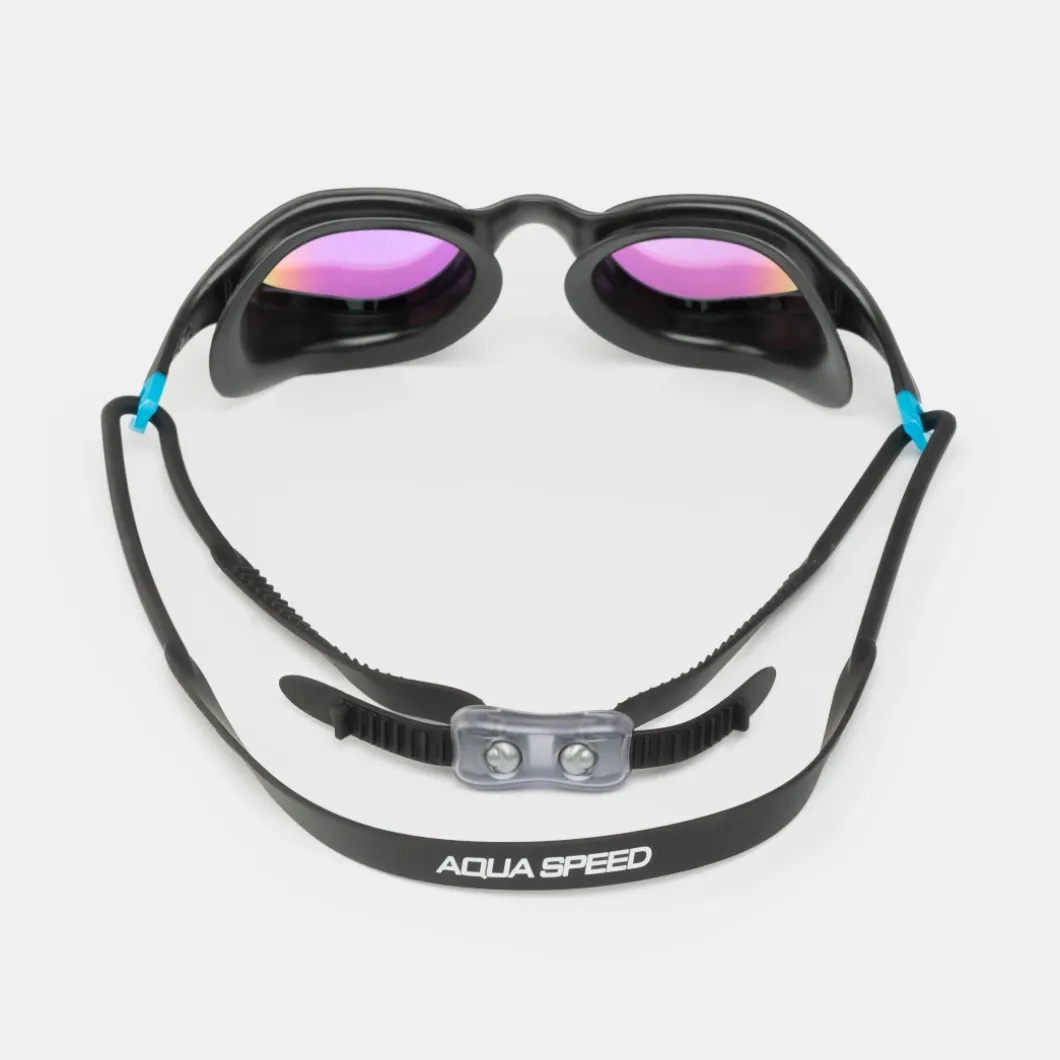 Lustrzane okulary pływackie Aqua Speed Vortex Mirror + Etui 07 - czarne