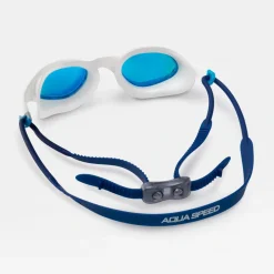 Lustrzane okulary pływackie Aqua Speed Vortex Mirror + Etui 51 - białe